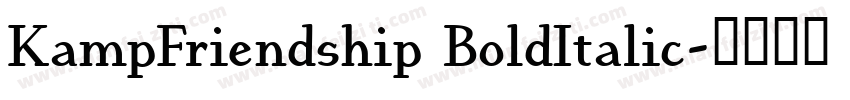 KampFriendship BoldItalic字体转换